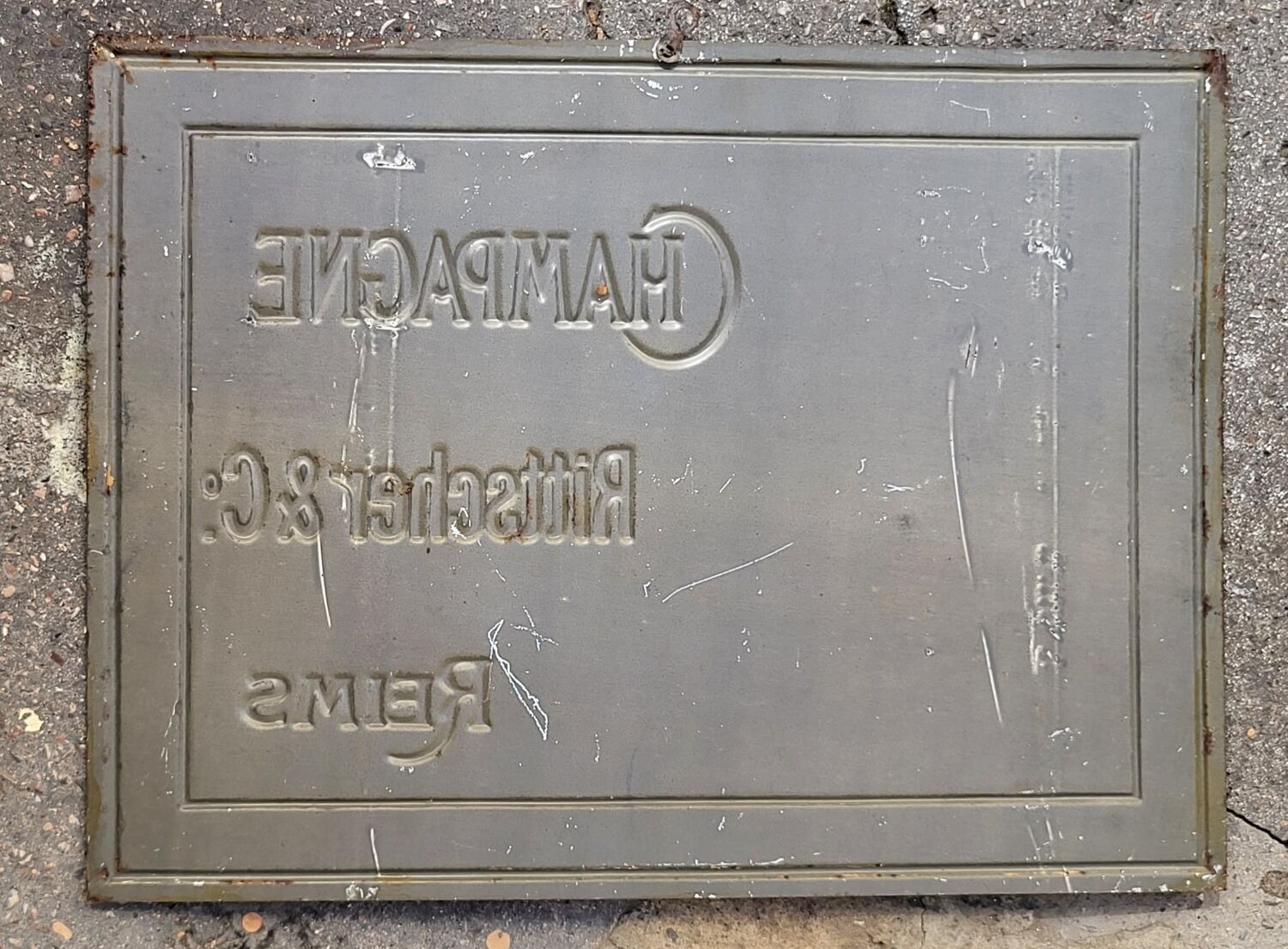 Champagne advertising sheet