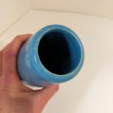 Turquoise blue vase brand YR