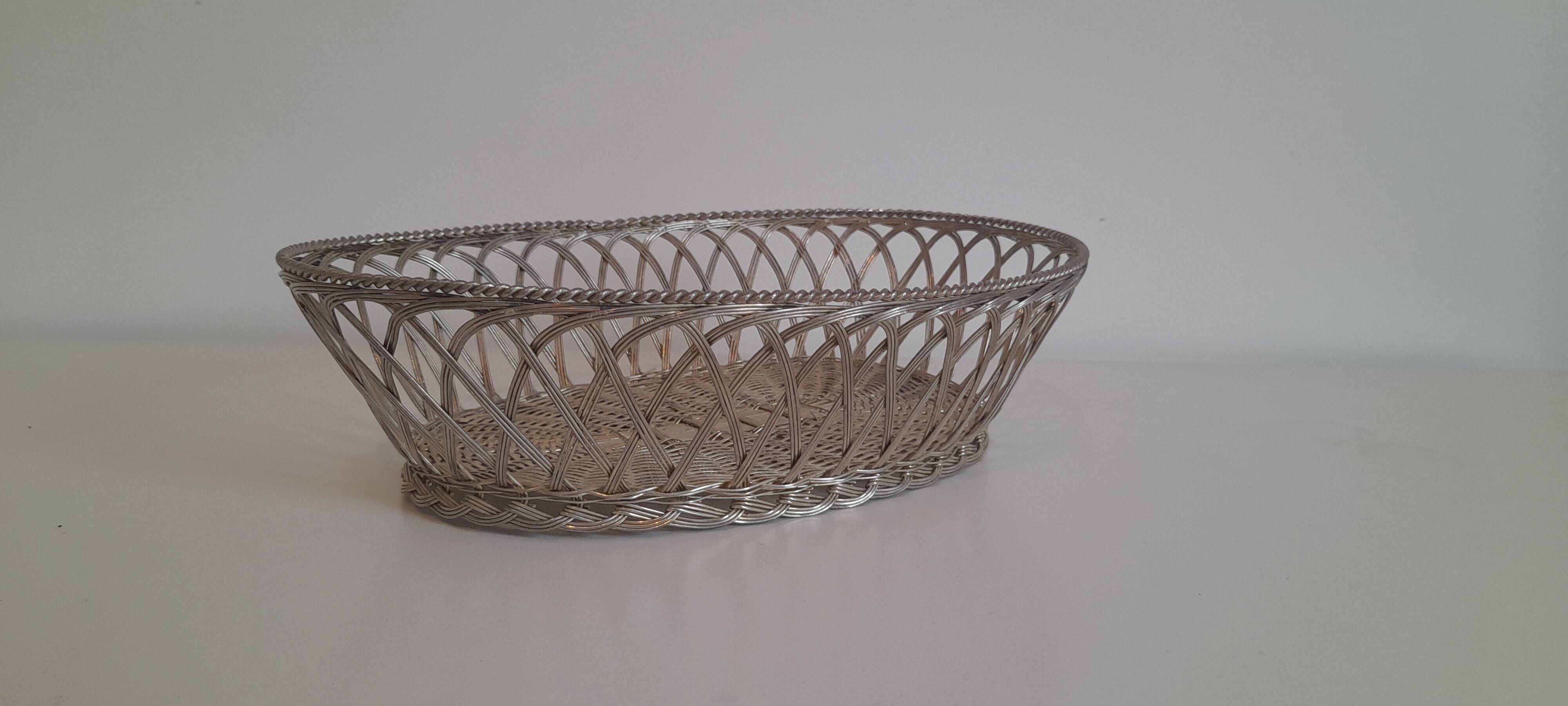 Braided metal basket