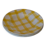Ensemble de 3 assiettes creuses jaunes