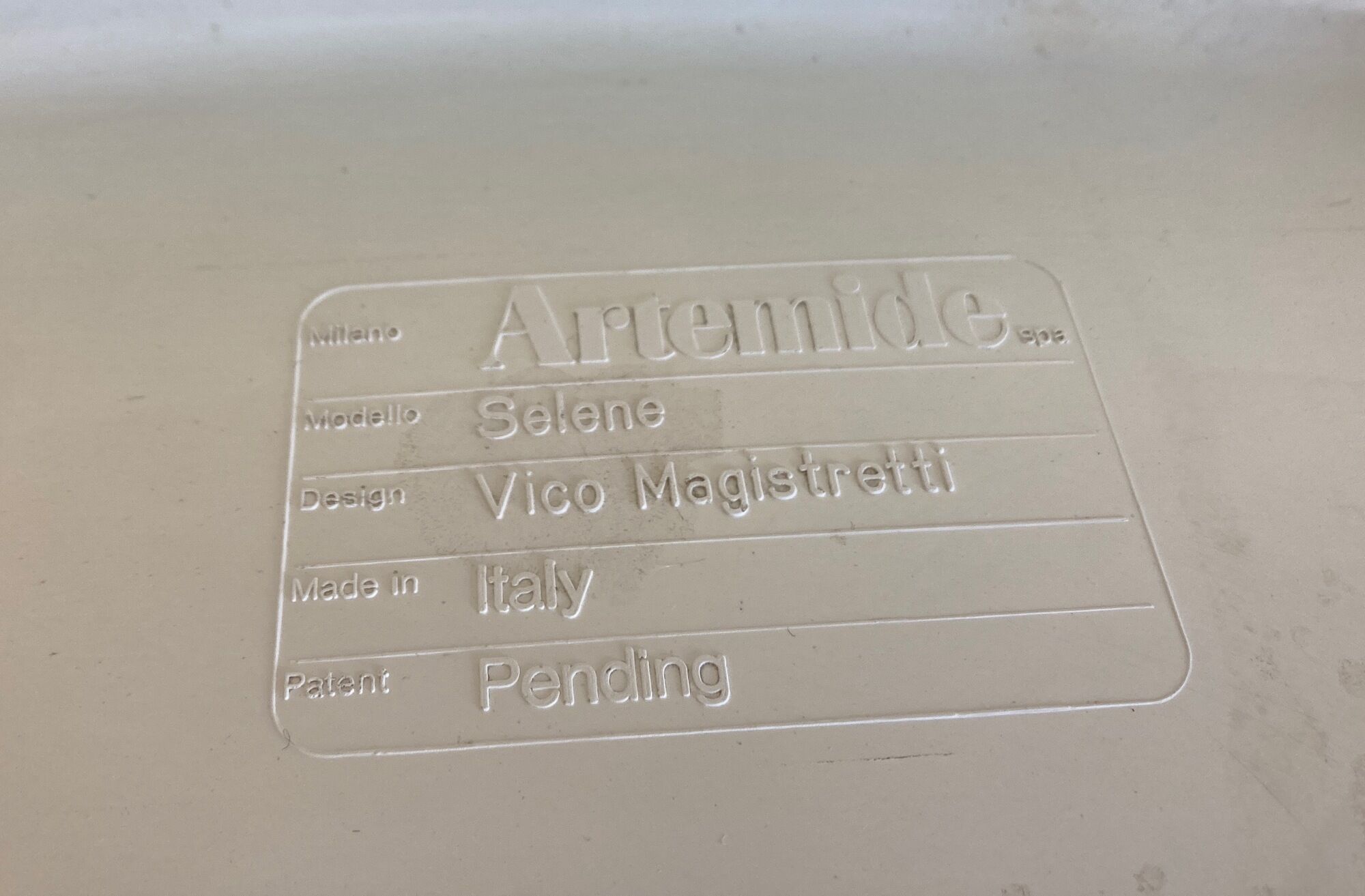 Selene Vico Magistretti chair for Artemide 1968 Italian design