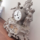 Chimney pendulum, clock, patinated