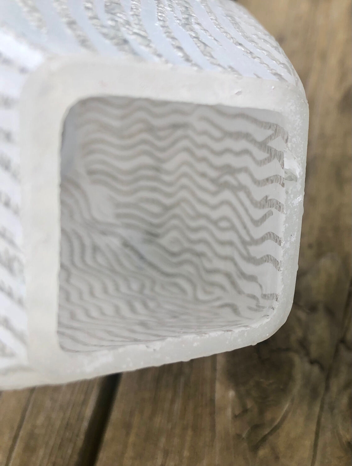 Glass and gold metal tulip wall lights