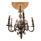 Gilded bronze chandelier 6 lights XIX th
