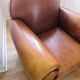 Tawny vintage leather club chair
