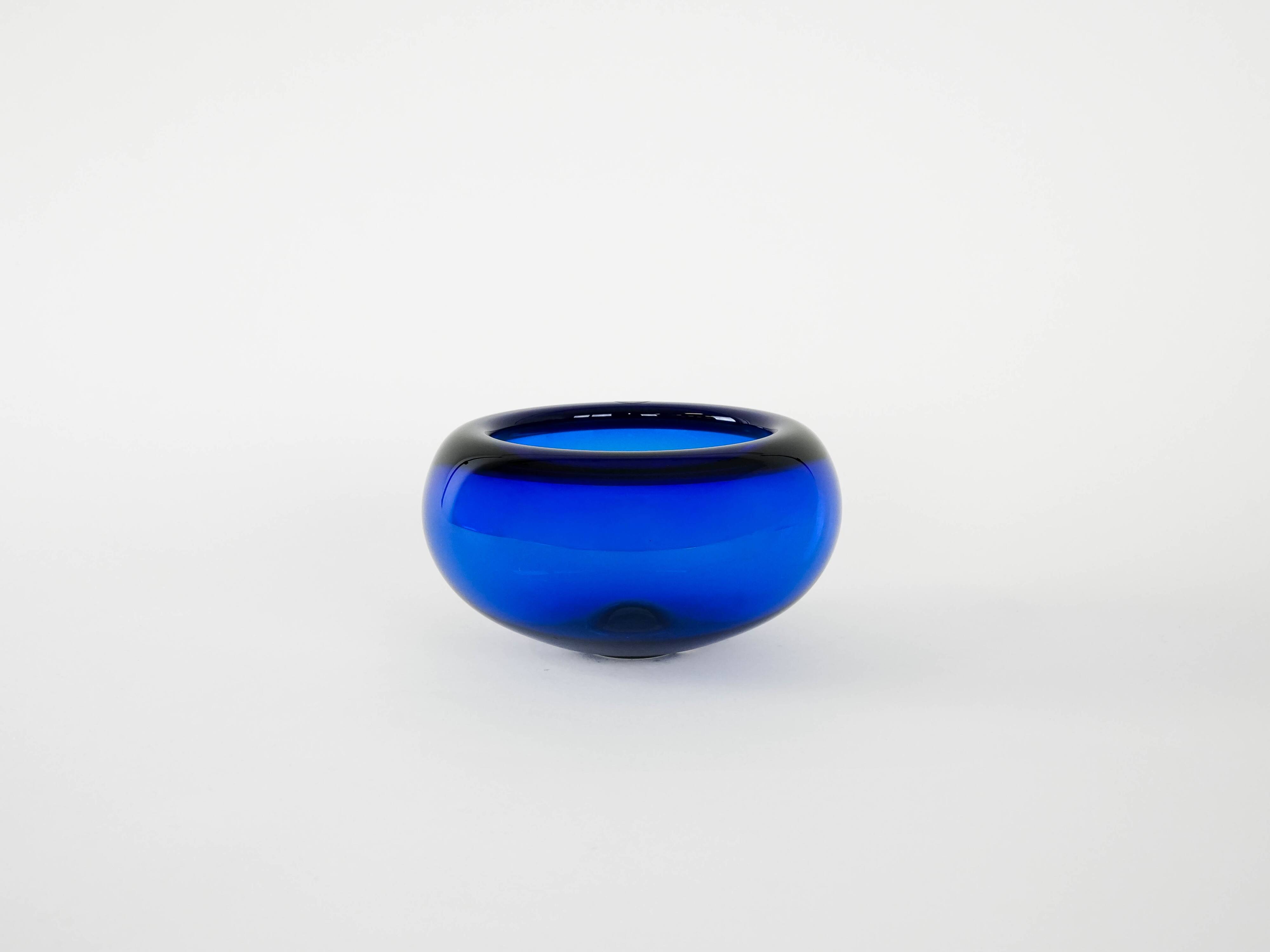 Cobalt bowl, Danish design, 1960s, manufacturer: Holmegaard, designer: Per