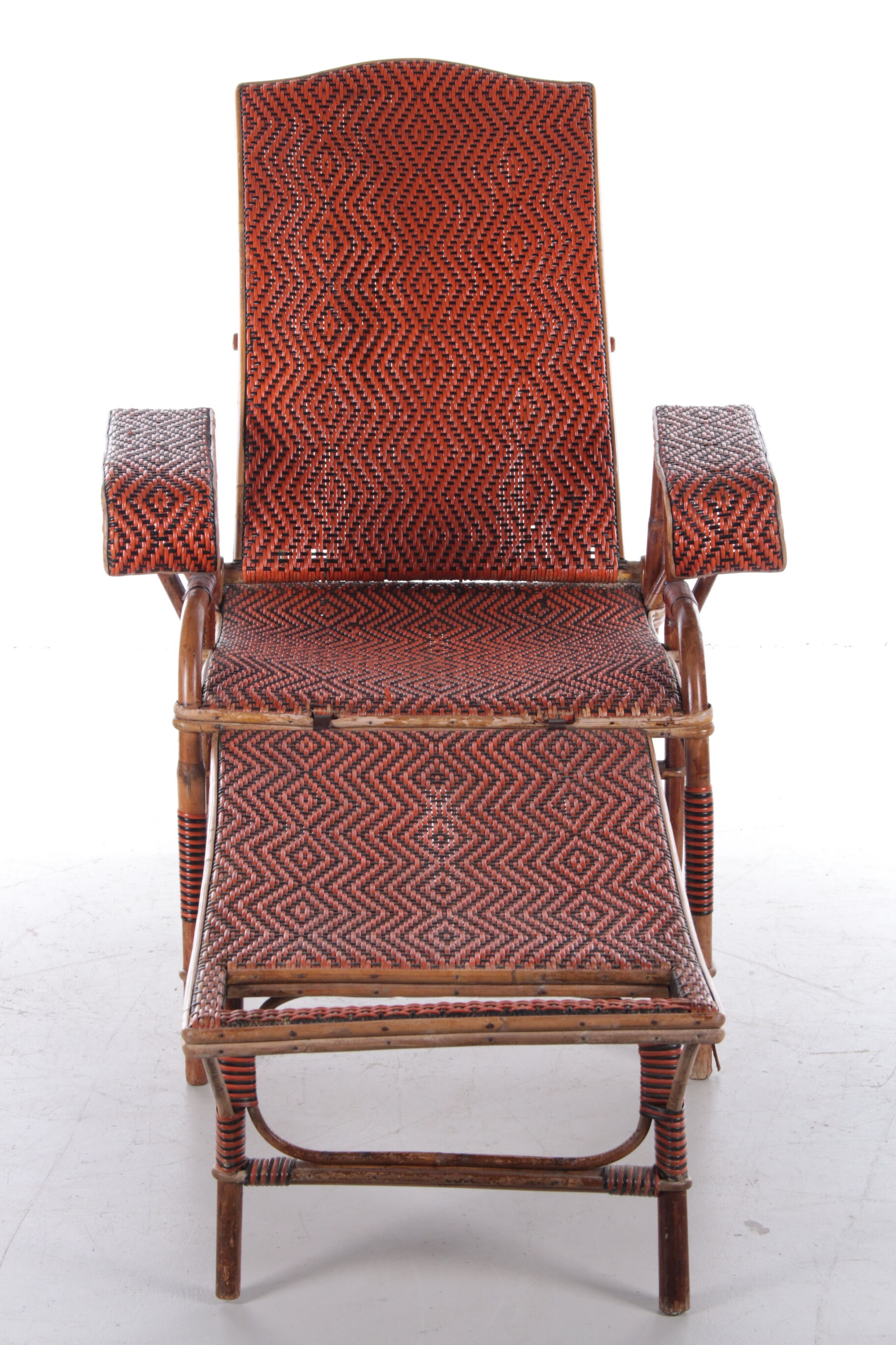 Vintage Rattan and bamboo Lounge chair, 1960s