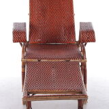 Vintage Rattan and bamboo Lounge chair, 1960s