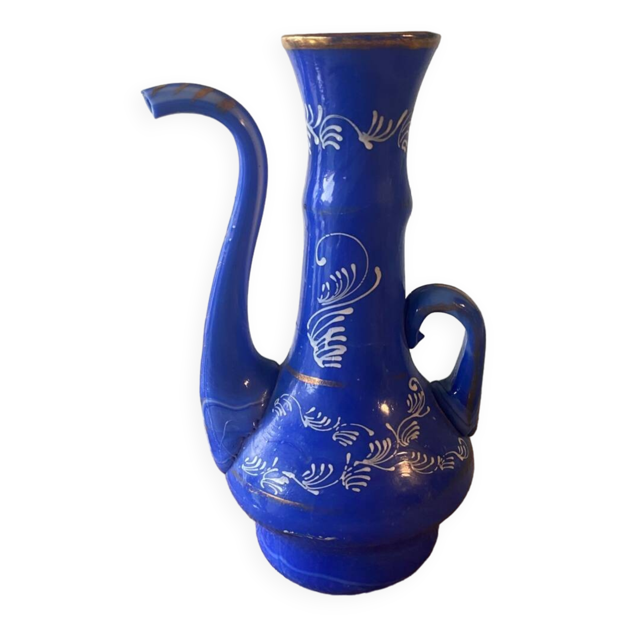 Blue opaline ewer Türkiye XIXth century