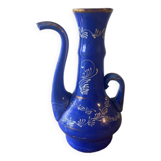 Aiguiere opaline bleu Turquie XIXEME