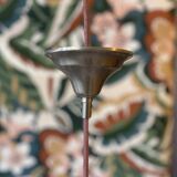Suspension en verre ancien rose marbré