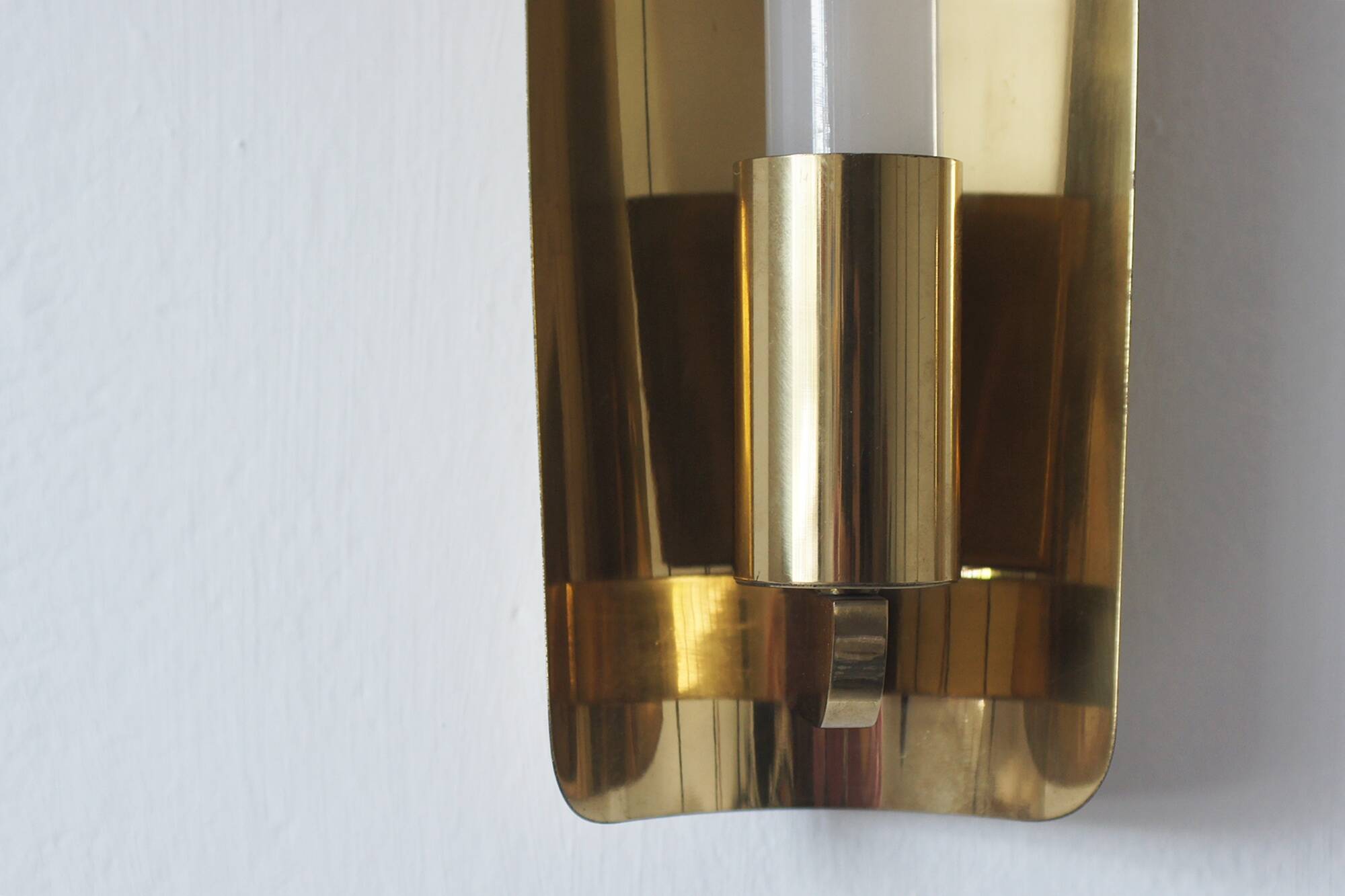Appliques murales en laiton de style mid-century moderne, ensemble de 2