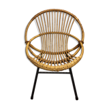 Armchair rattan basket