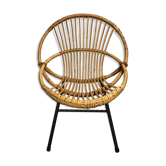 Armchair rattan basket