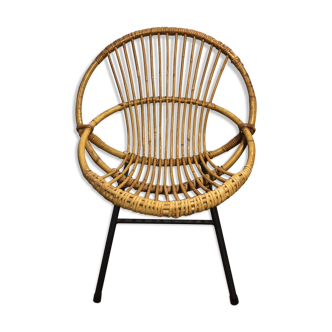 Armchair rattan basket