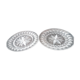 Assiettes anciennes en cristal de Baccarat