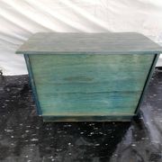 Maugrion chest of drawers in green and blue rattan