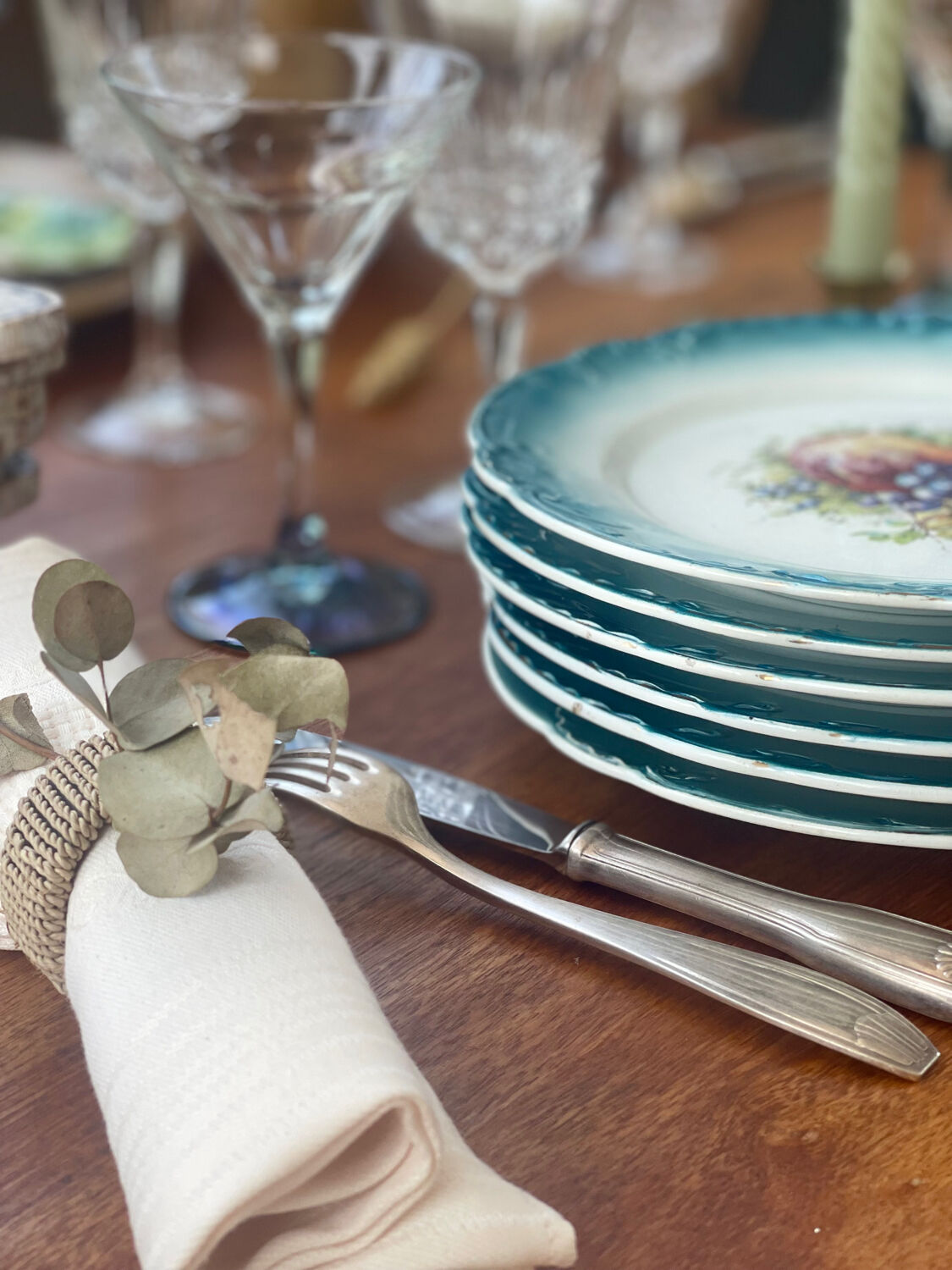 6 dessert plates in earthenware