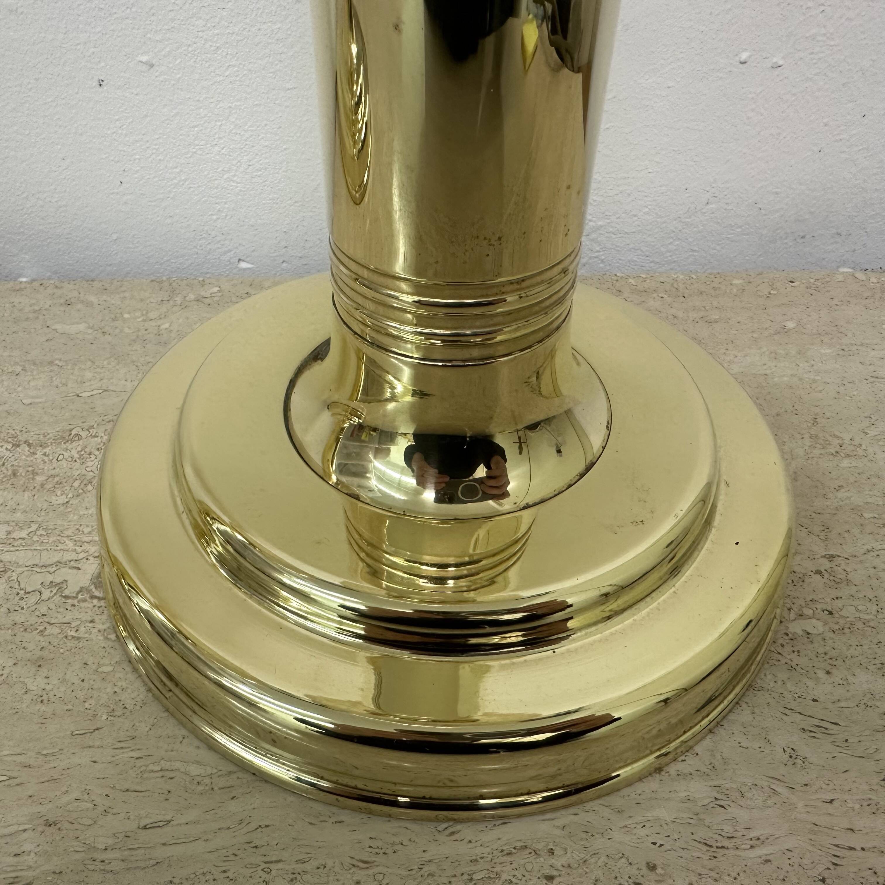 Set of 2 large globe glass table lamps , 1970s