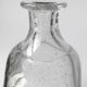Vintage Bubble Glass Bottle With Abstract Motifs