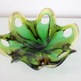 Czech Big Art Glass Bowl by Josef Hospodka, 1960's