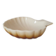 Saladier coquillage en céramique marron et blanc