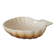 Saladier coquillage en céramique marron et blanc
