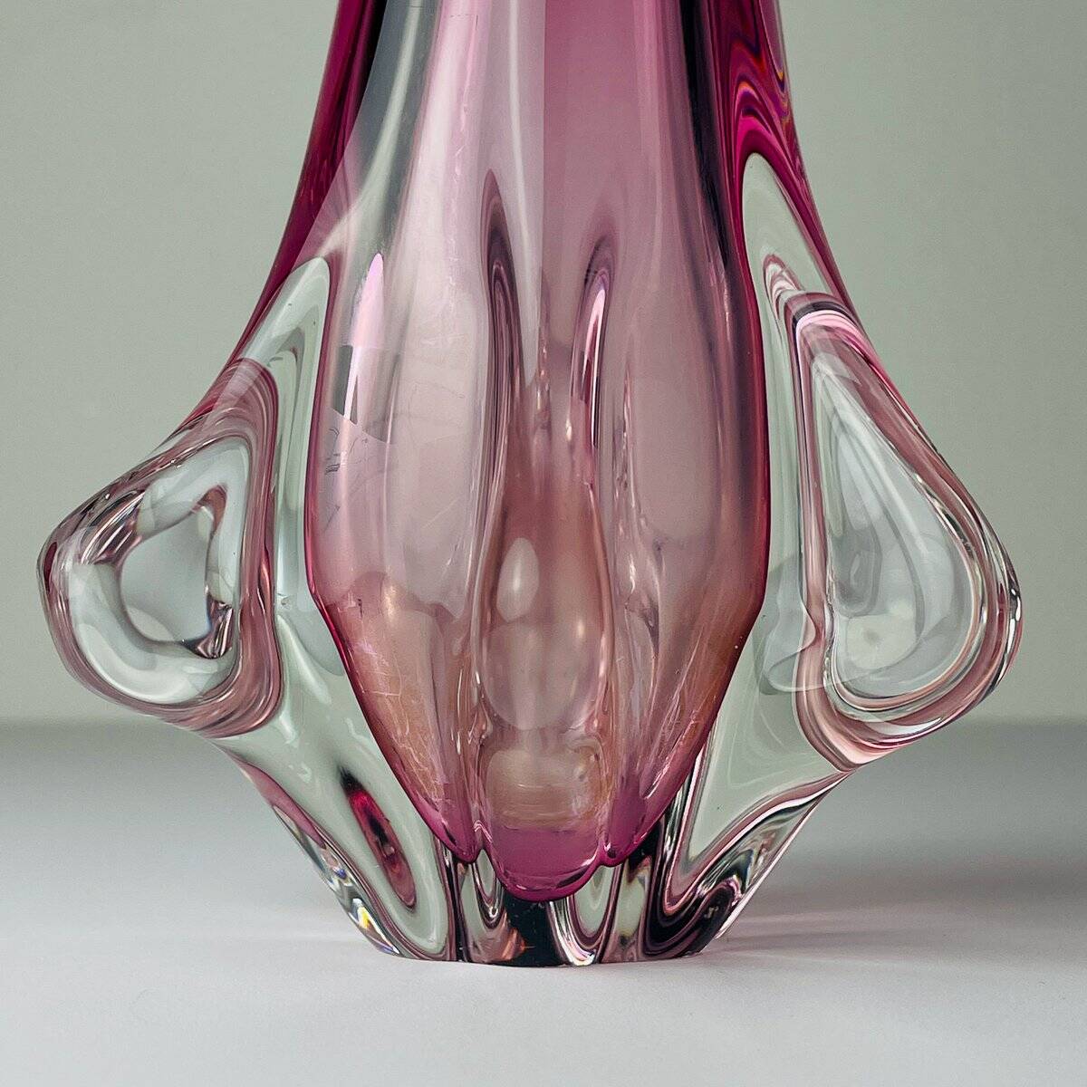 Chambord vase in vintage Murano glass by Fratelli Toso, Italy, 1960s.
