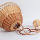 Rustic Mid-Century Wicker Pendant Lamp, Handwoven in Spain, c. 1960s