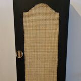 Wooden and cane chest unit