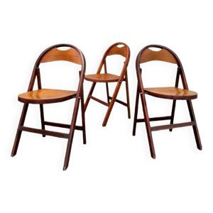 Série de 3 chaises pliantes - 1930