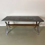 Vintage 1970s coffee table in ceramic, tiles, retro, mid-century
