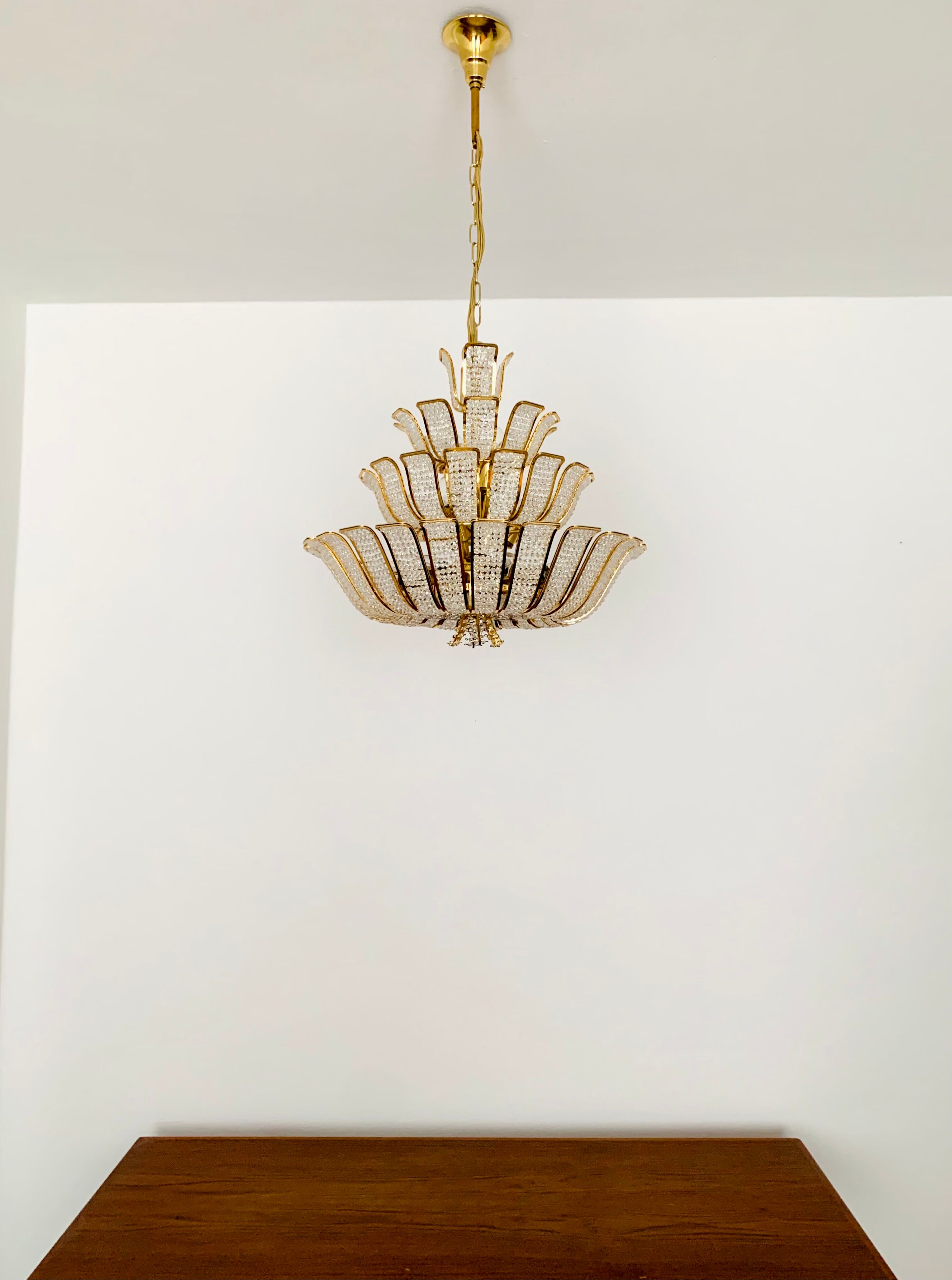 Crystal Glass Chandelier by Palwa