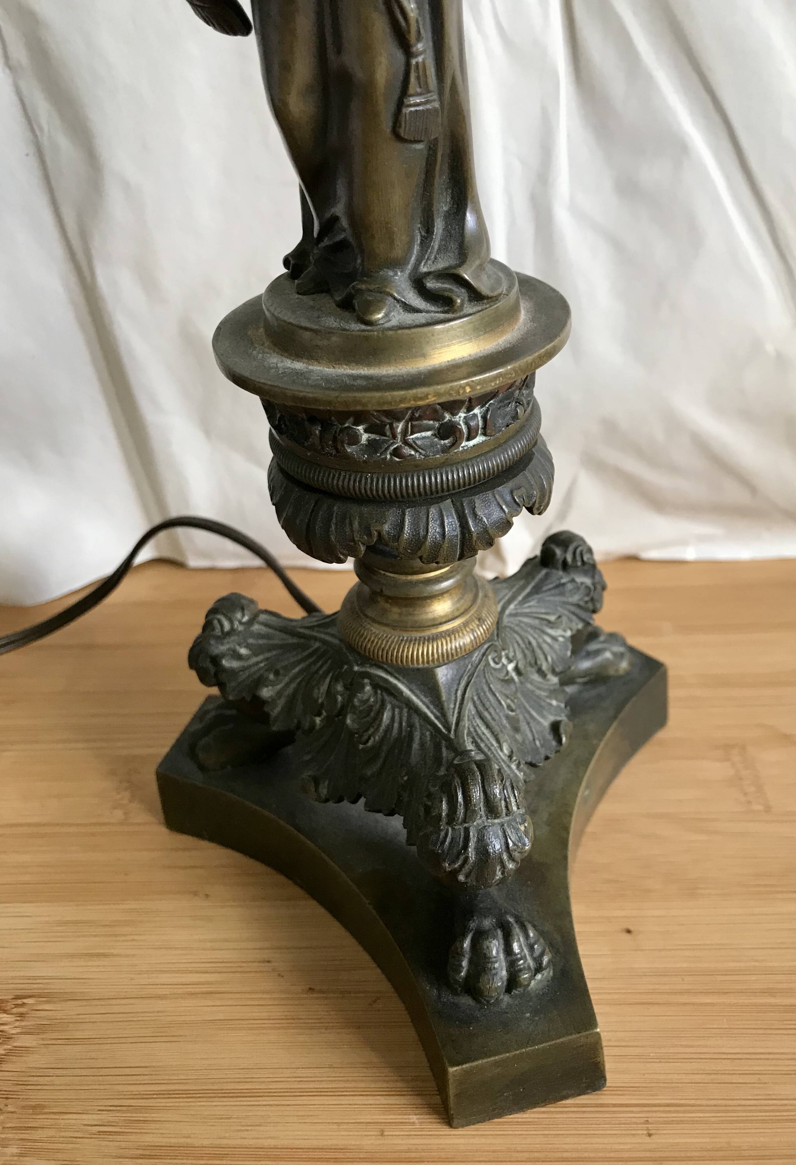 Louis Philippe bronze lamp