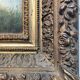 Nineteenth century painting HSP "Landscape with the river" signed + barbizon frame