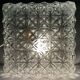 Square porthole ceiling light in chiseled glass from the 60s-70s