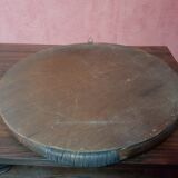 Old Round Mirror In Vintage 70s Rotin 41cm