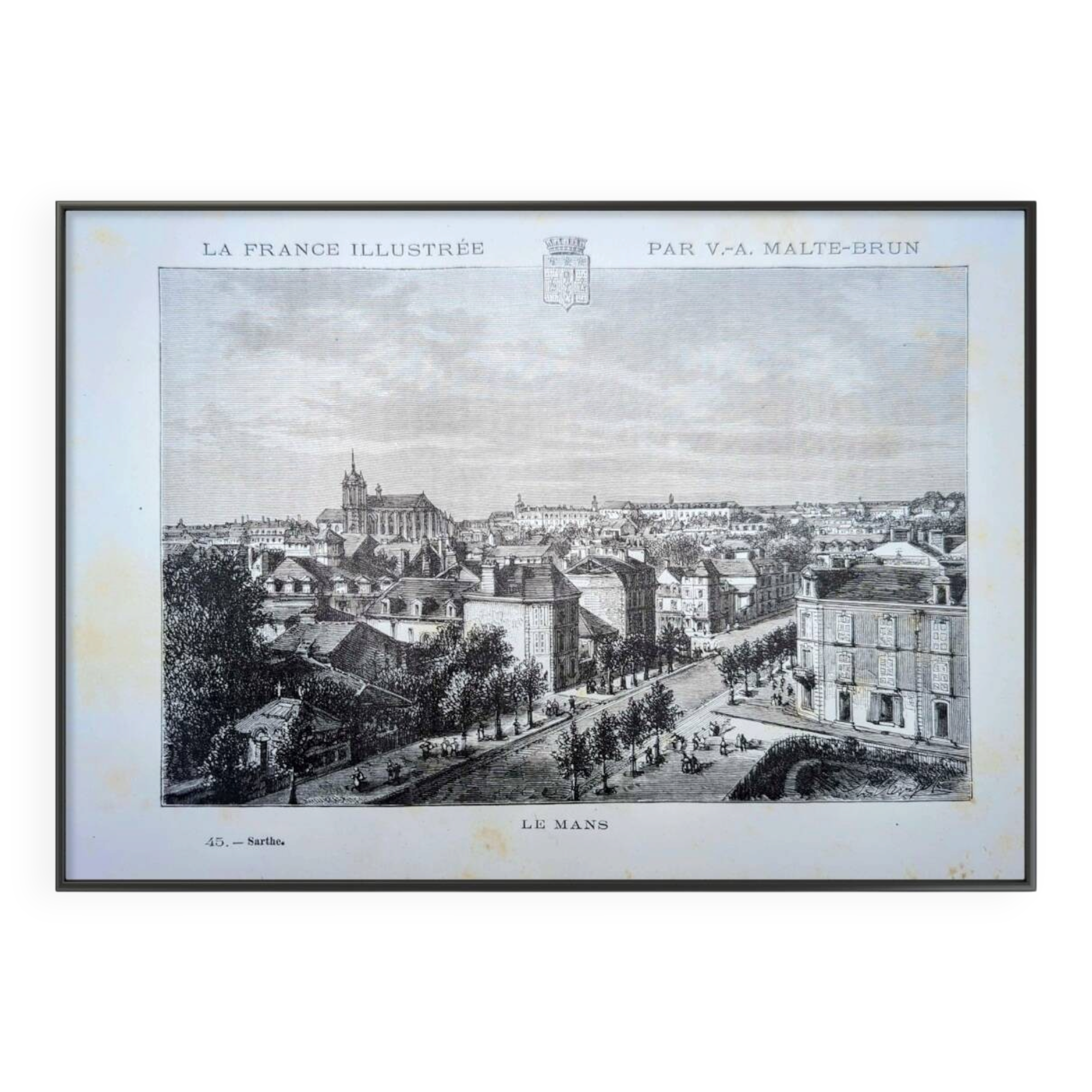 Le Mans, printed illustration from 1883.