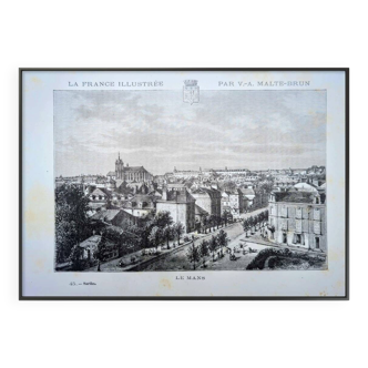 Le Mans, printed illustration from 1883.