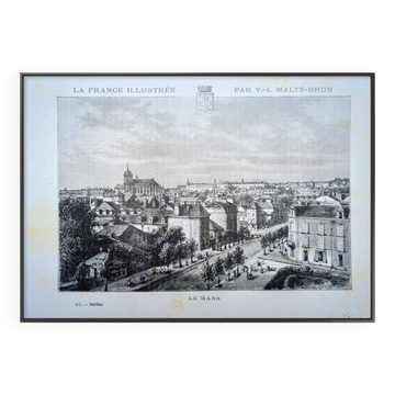 Le Mans, printed illustration from 1883.