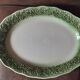 Oval ceramic dish in slip style