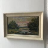 Huile paysage ancienne