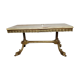 Table basse marbre et bronze