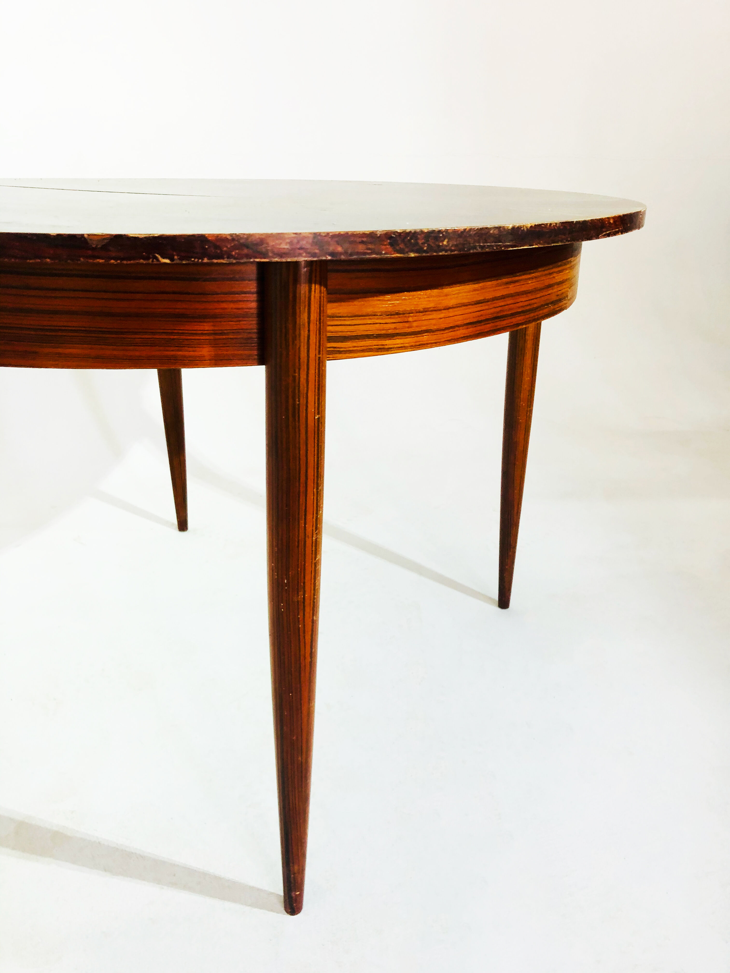 Vintage Scandinavian dining table - rosewood - extension cords
