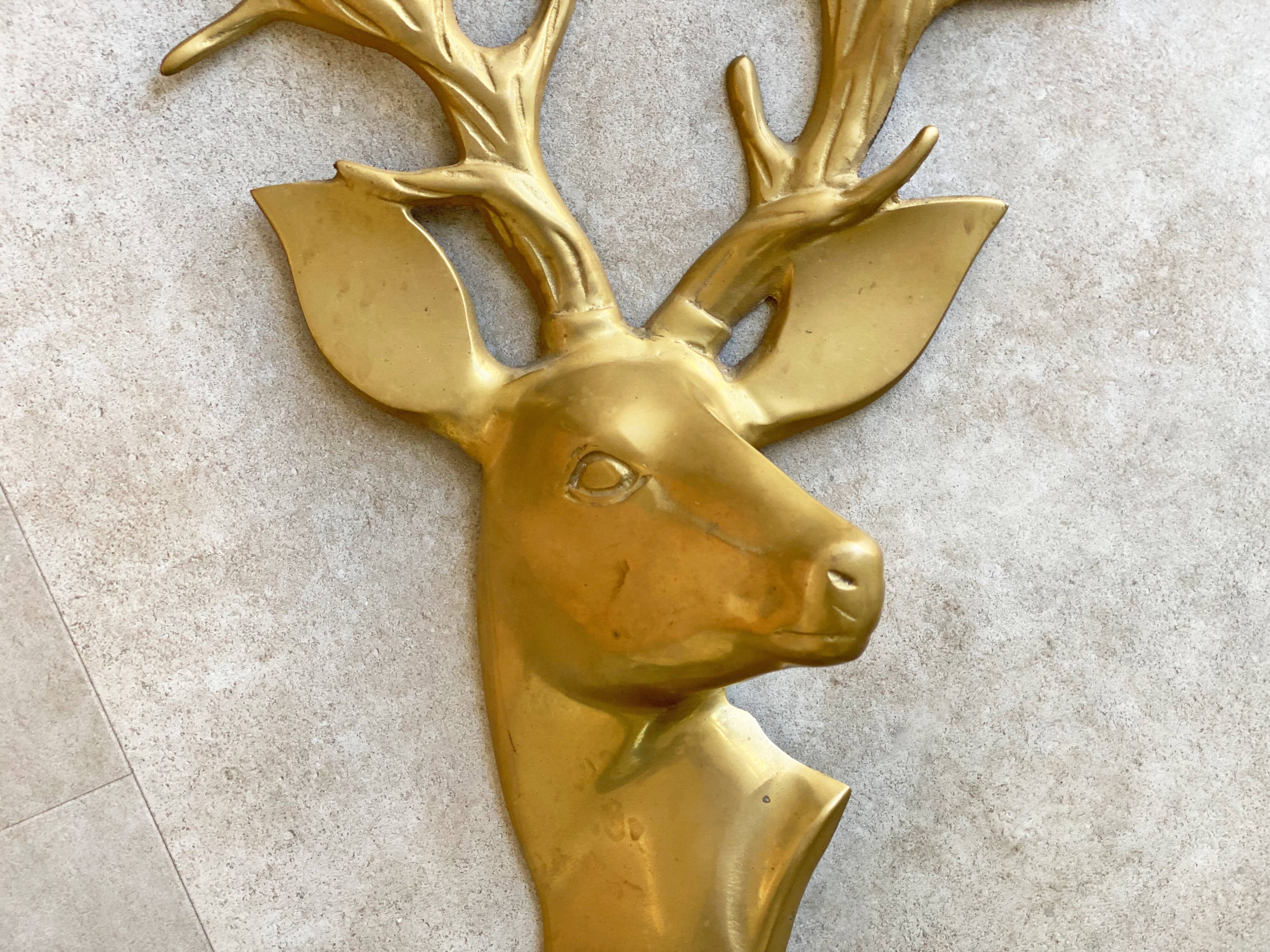 Bambi deer wall sculpture, hollywood regency