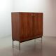 Buffet, meuble de rangement Fristho Franeker en palissandre et verre, années 60