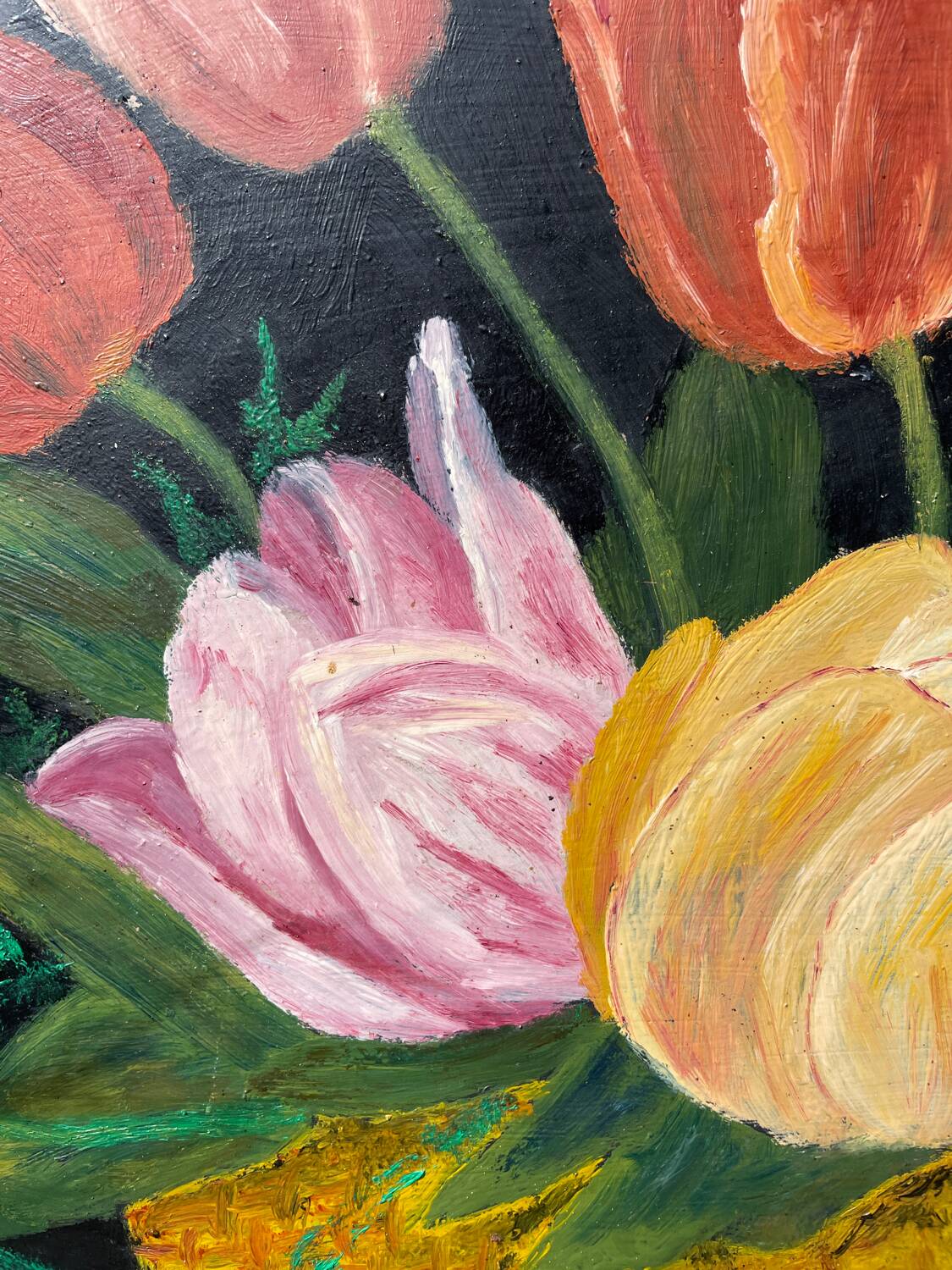 Large flower bouquet painting