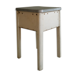 Chest stool - white patina sitting green