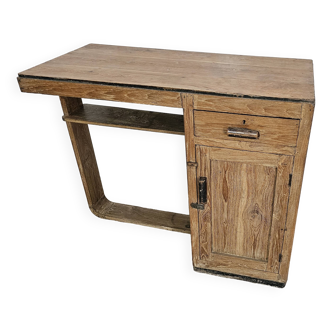 Ancien bureau Art déco en teck