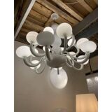 Contemporary pop white murano glass chandelier